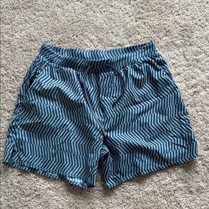 Rabbit Men's Cruisers 5” Blue Speed Stripe Large Shorts